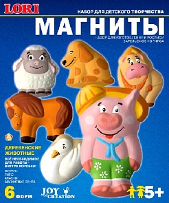 Фигурки на магнитах- Деревенские животные (Лори, М-019)